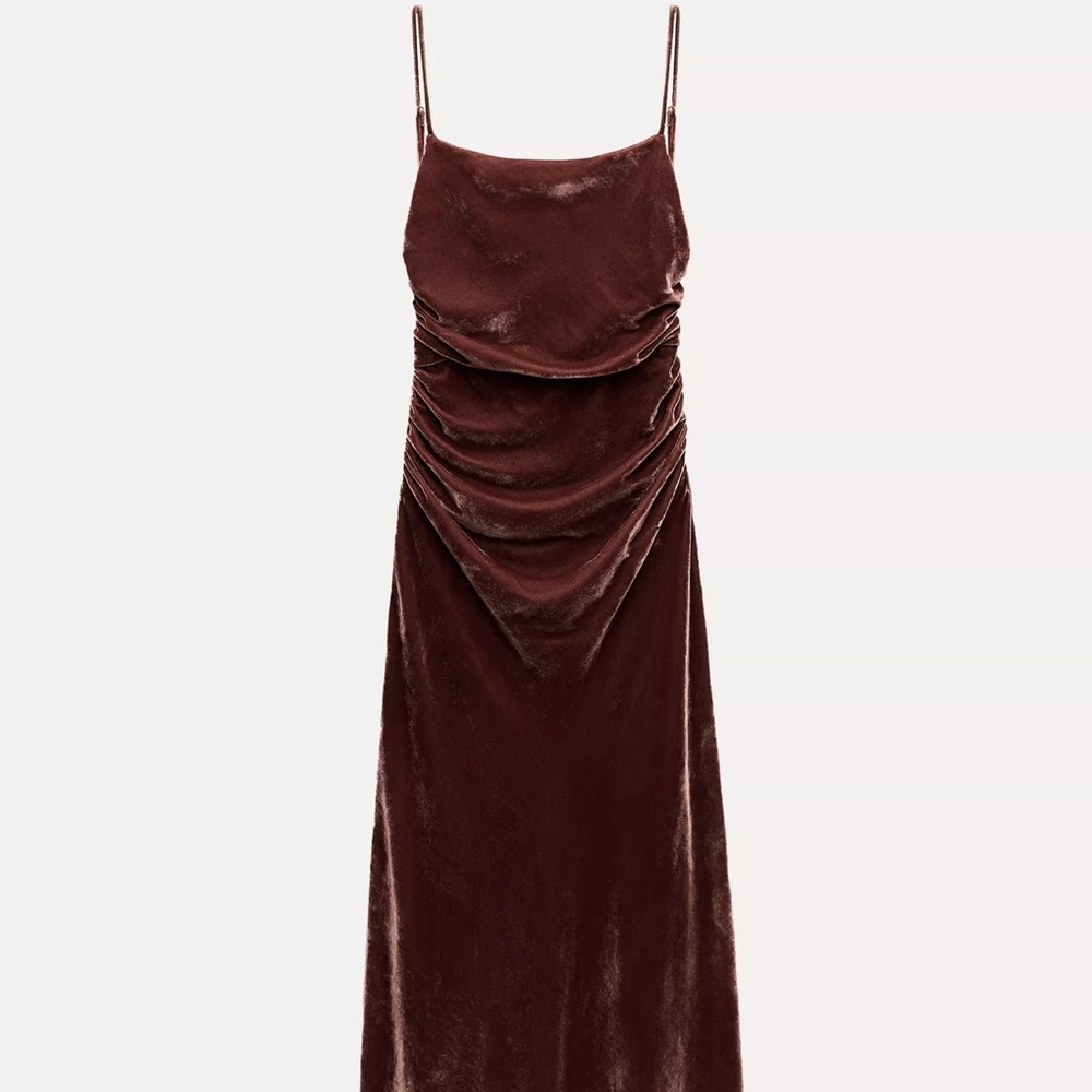 Zara Velvet Chocolate Dress